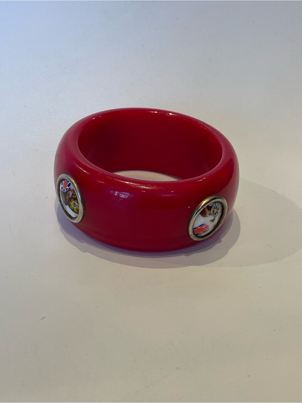 Vintage Red Bakelite Bangle